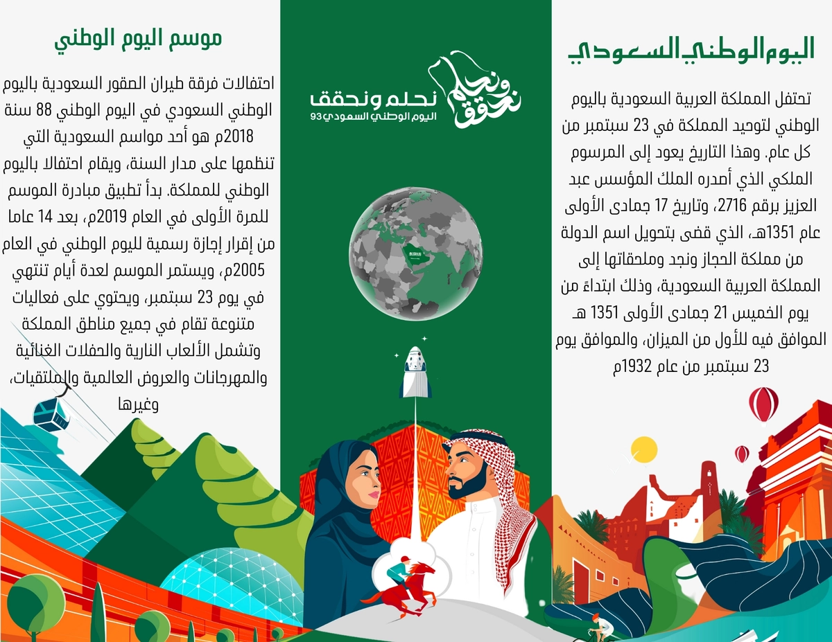 تصميم بروشور لليوم الوطني السعودي